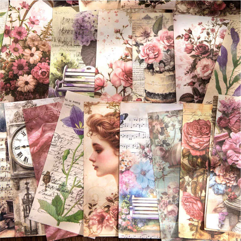 Mr. Paper, 100 Sheets/book, Vintage Floral Girl Themed Material Book, Scrapbook Diary Base Paper Decorative Photo Frame Gift Box
Mr. Paper, 100 Sheets/book, Vintage Floral Girl Themed Material Book, Scrapbook Diary Base Paper Decorative Photo Frame Gift Box