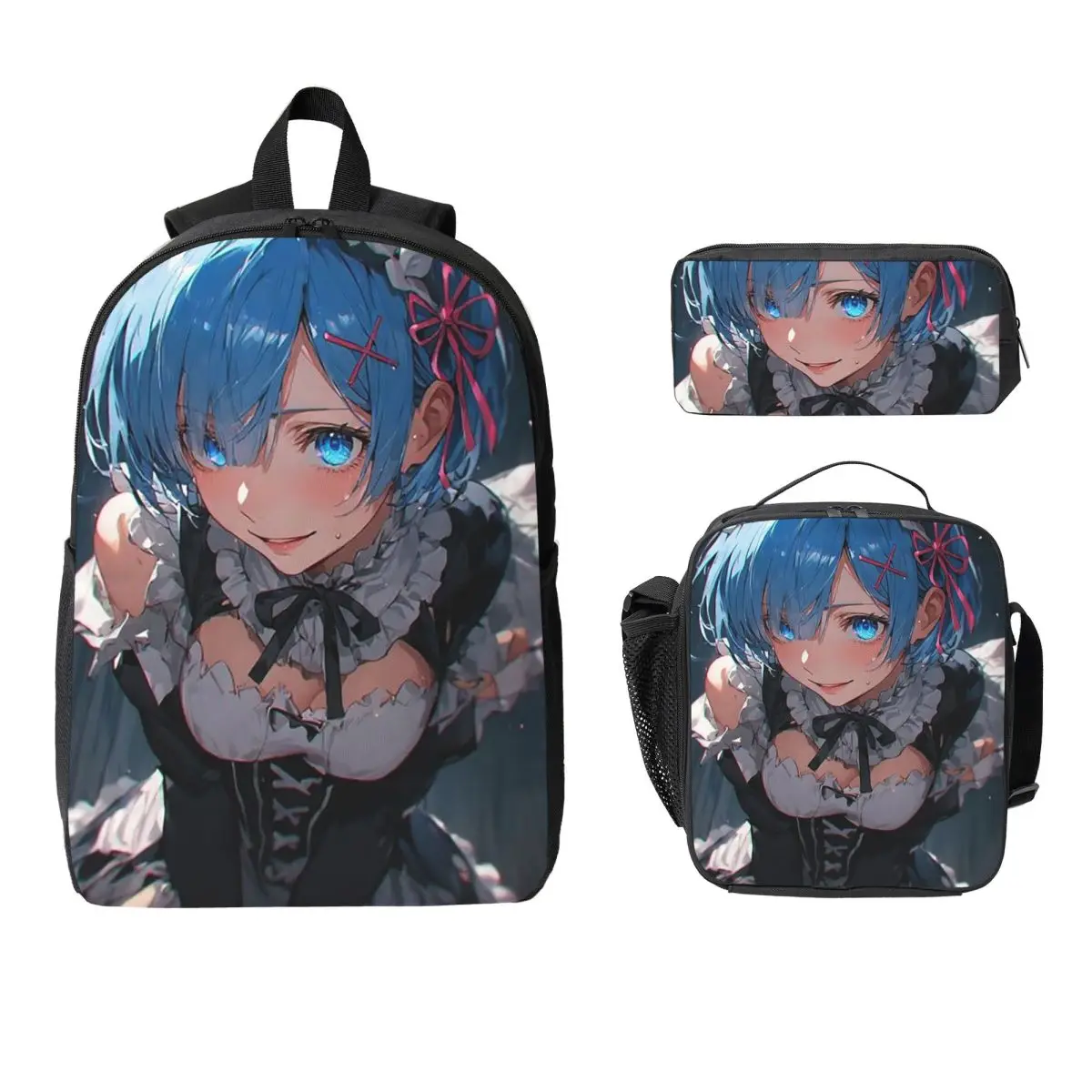 Sexy Cute Rem Anime Backpack Boys Girls BookBag School Bag Laptop Shoulder Bags 3ps Insulated Lunch Bag Pencil Case
Sexy Cute Rem Anime Backpack Boys Girls BookBag School Bag Laptop Shoulder Bags 3ps Insulated Lunch Bag Pencil Case