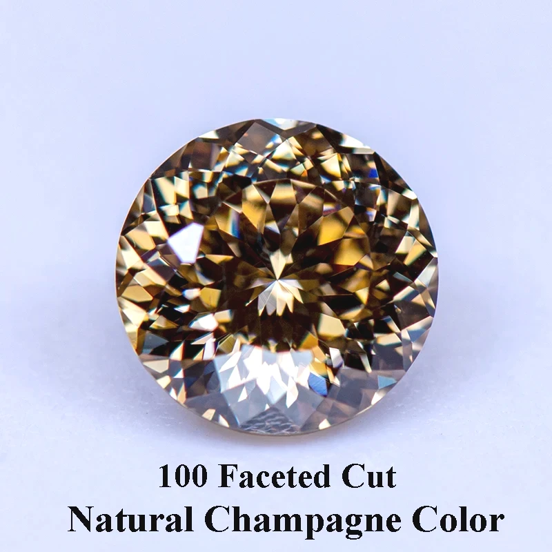 Moissanite Stone 100 Faceted Cut Natural Champagne Color Round Shape Lab Grown Diamond Charms Woman Jewelry with GRA Certificate
Moissanite Stone 100 Faceted Cut Natural Champagne Color Round Shape Lab Grown Diamond Charms Woman Jewelry with GRA Certificate