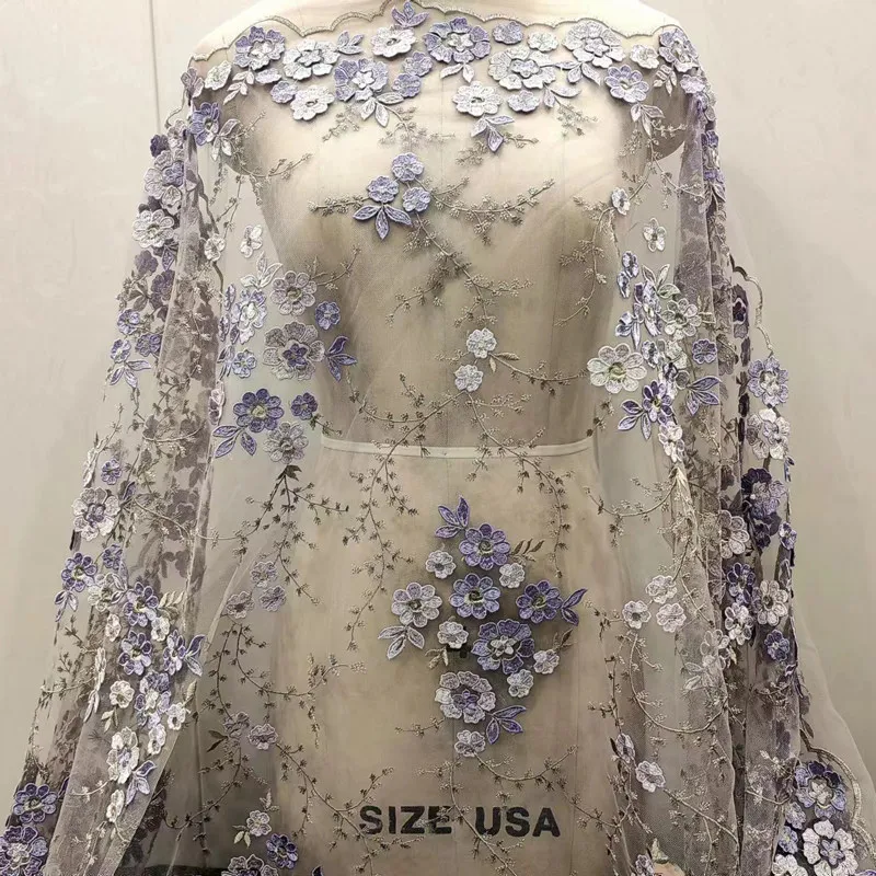 Flower Embroidery Lace Mesh Fabric for DIY Sewing Handmade Wedding Dress Clothing Fashion Designer Fabrics Material Cloth
Flower Embroidery Lace Mesh Fabric for DIY Sewing Handmade Wedding Dress Clothing Fashion Designer Fabrics Material Cloth