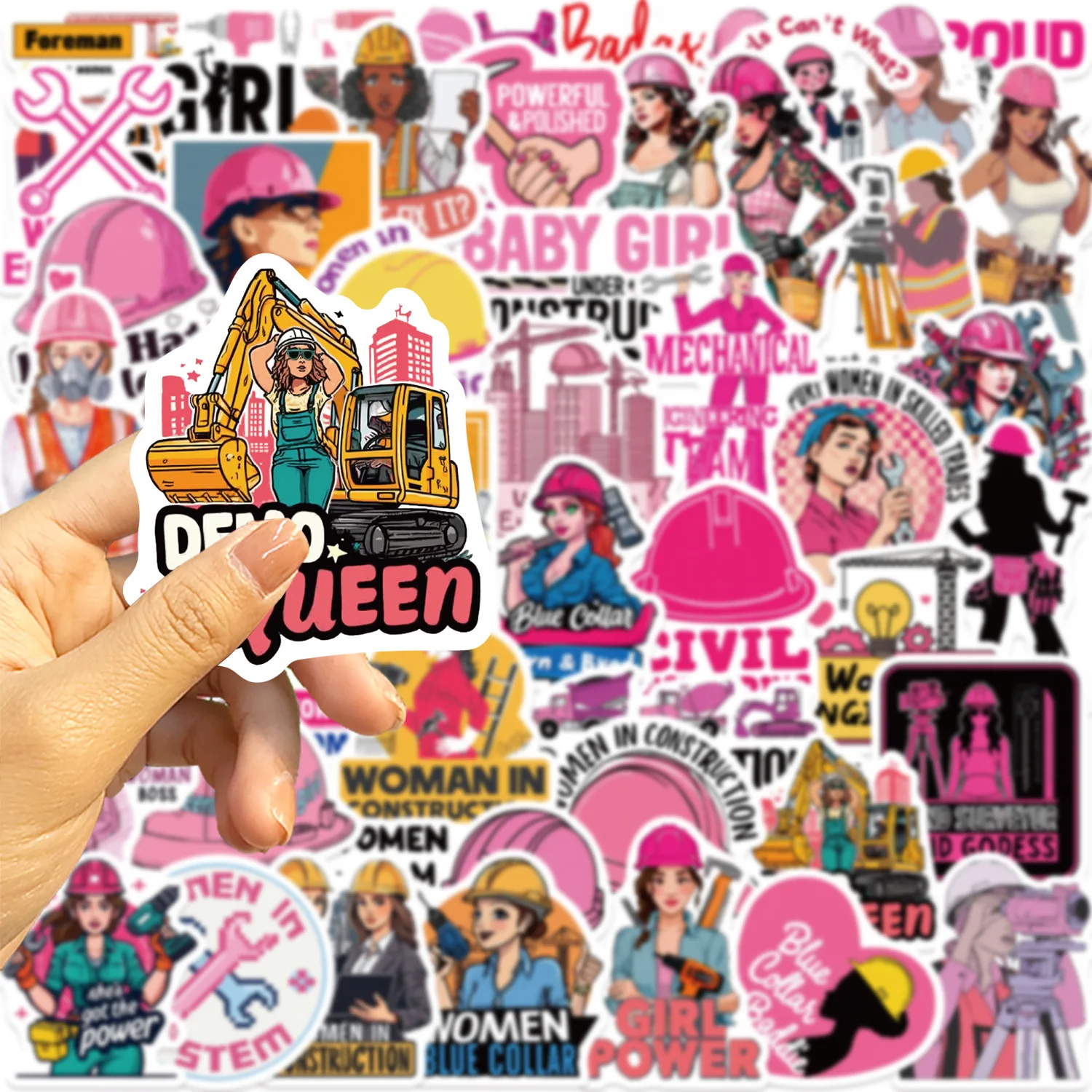 100PCS Women in Construction Stickers Waterproof Vinyl Decals for Female Engineer Worker Laptop Phone Case Toolbox Decor
100PCS Women in Construction Stickers Waterproof Vinyl Decals for Female Engineer Worker Laptop Phone Case Toolbox Decor