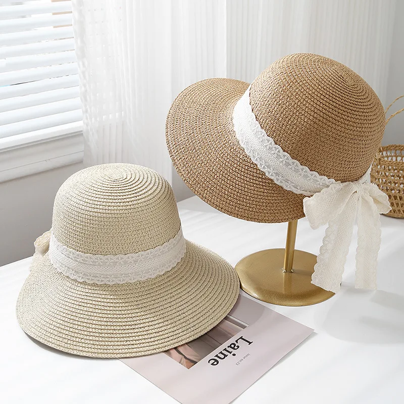 Summer Hats For Women Wide Brim Korean Style Sunshade Sun Protection With Bow Sun Hat Beach Accessories Bucket Hat Female New
Summer Hats For Women Wide Brim Korean Style Sunshade Sun Protection With Bow Sun Hat Beach Accessories Bucket Hat Female New
