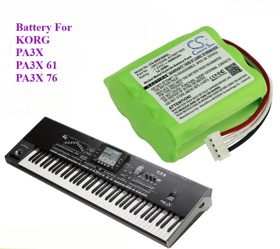 Cameron Sino 2000mAh Professional Arranger Battery HHR210AAB, KITBAT1002 for KORG PA3X, PA3X 61, PA3X 76
Cameron Sino 2000mAh Professional Arranger Battery HHR210AAB, KITBAT1002 for KORG PA3X, PA3X 61, PA3X 76