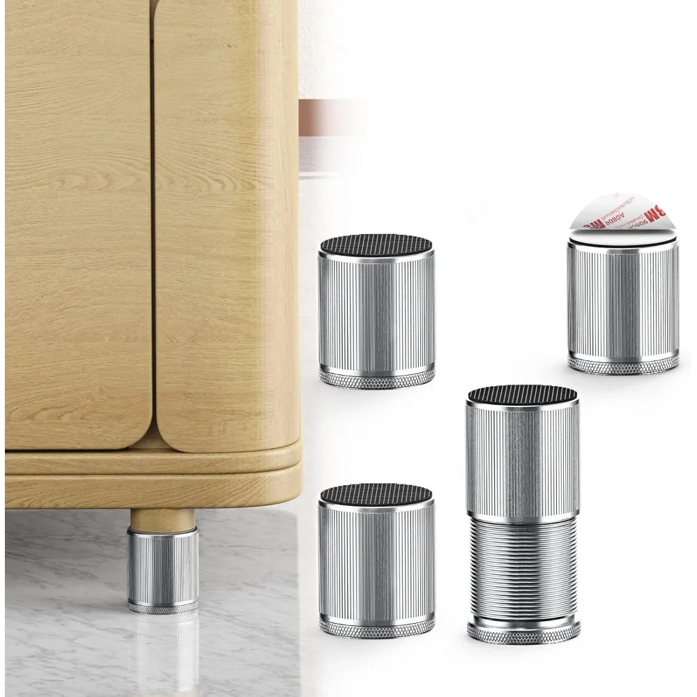 3 inch Bed Risers - 4 Pcs Metal Heavy Duty for Bed, Sofa, Dresser, Tables, TV Cabinet (Silver)
3 inch Bed Risers - 4 Pcs Metal Heavy Duty for Bed, Sofa, Dresser, Tables, TV Cabinet (Silver)