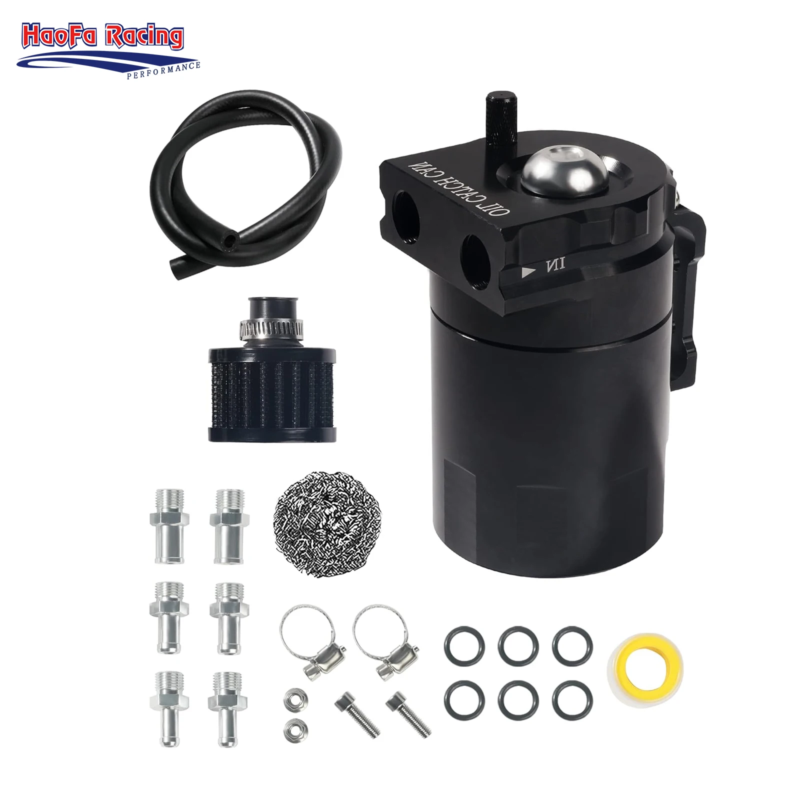 Universal Aluminum Oil Catch Can Tank Reservoirs Baffled Oil Catch Can Kit 300ml Oil Reservoir Tank Oil Separator Catch Can
Universal Aluminum Oil Catch Can Tank Reservoirs Baffled Oil Catch Can Kit 300ml Oil Reservoir Tank Oil Separator Catch Can