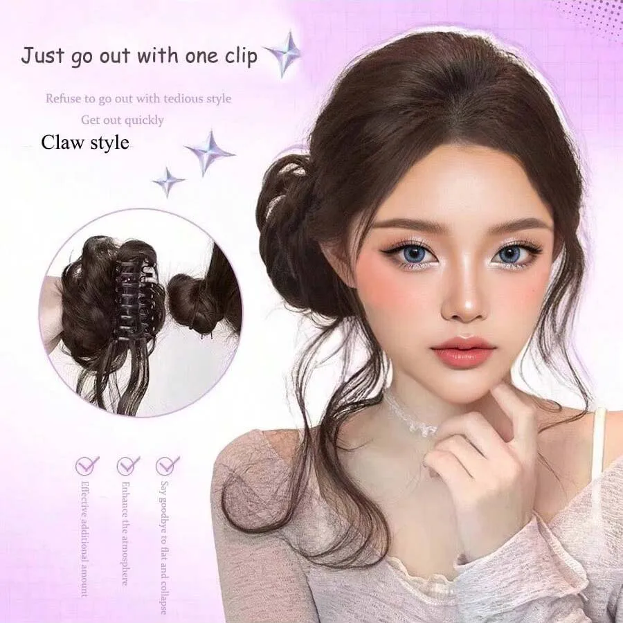 synthetic dragon beard ball chignon hair band natural fluffy artificial hair low tie gold plate hair flower bud high skull
synthetic dragon beard ball chignon hair band natural fluffy artificial hair low tie gold plate hair flower bud high skull