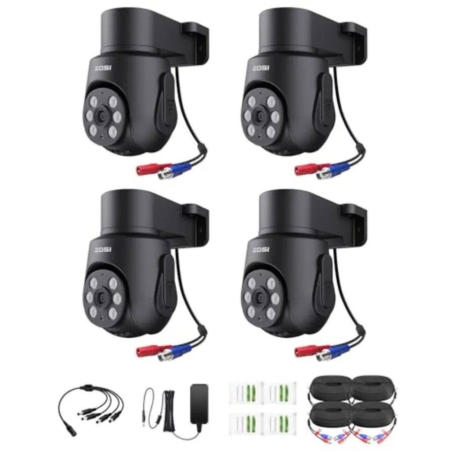 Outdoor Indoor 4 x 1080p HD-TVI Surveillance Camera, Weatherproof Dome, White, 360 Pan Tilt with IR Night Vision and Audio Reco
Outdoor Indoor 4 x 1080p HD-TVI Surveillance Camera, Weatherproof Dome, White, 360 Pan Tilt with IR Night Vision and Audio Reco