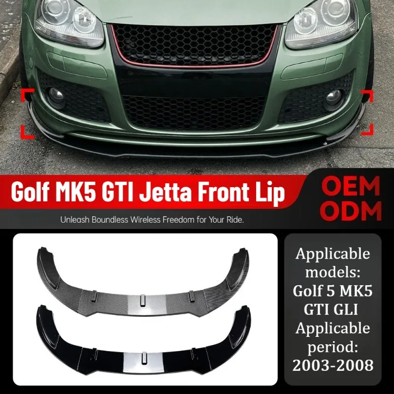 For Golf 5 MK5 GTI GLI 2003-2008 Front Bumper Lip Spoiler Splitter Body Kit Styling Upgrade Replacement Parts Accessories
For Golf 5 MK5 GTI GLI 2003-2008 Front Bumper Lip Spoiler Splitter Body Kit Styling Upgrade Replacement Parts Accessories