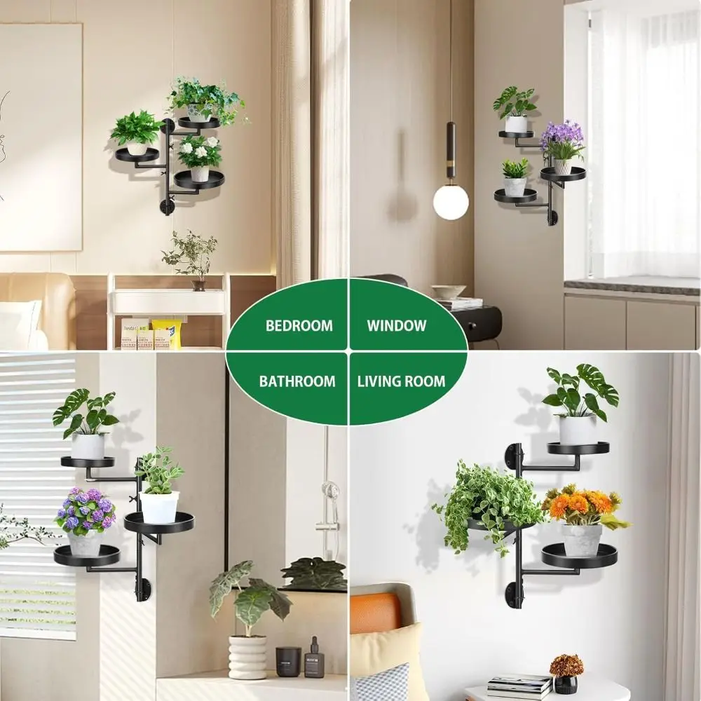 Green Plant Potted Rotating window plant stand Waterproof Creative Metal plant frame Simple Three layers of plant support Home
Green Plant Potted Rotating window plant stand Waterproof Creative Metal plant frame Simple Three layers of plant support Home