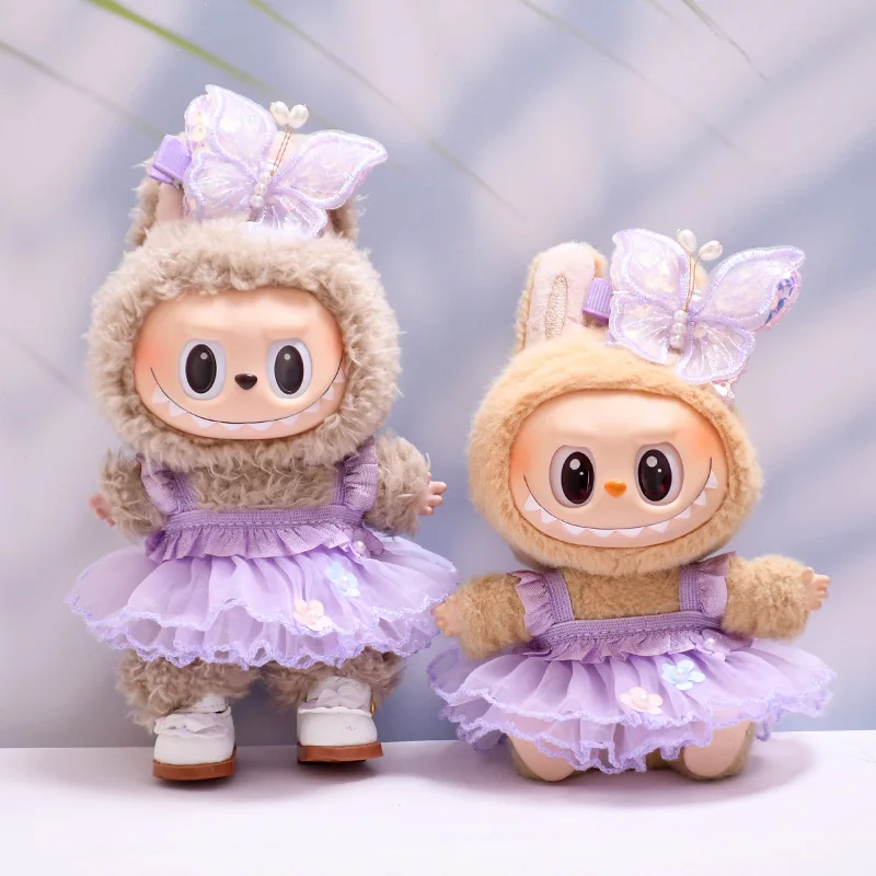 15cm/17cm Labubu Doll Clothing Sitting Party First And Second Generation Purple Bow Flower Fairy Skirt DIY Gift
15cm/17cm Labubu Doll Clothing Sitting Party First And Second Generation Purple Bow Flower Fairy Skirt DIY Gift