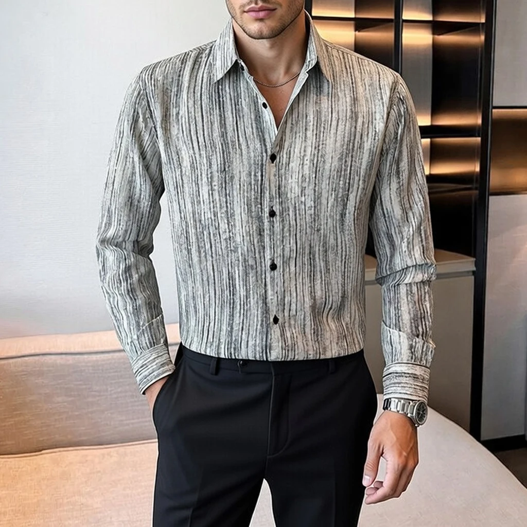 2026 Vintage Men's Long Sleeve Shirt Striped Printed Button Up Man Casual Shirts High-Quality Trendy Mens Clothes Streetwear 4XL
2026 Vintage Men's Long Sleeve Shirt Striped Printed Button Up Man Casual Shirts High-Quality Trendy Mens Clothes Streetwear 4XL