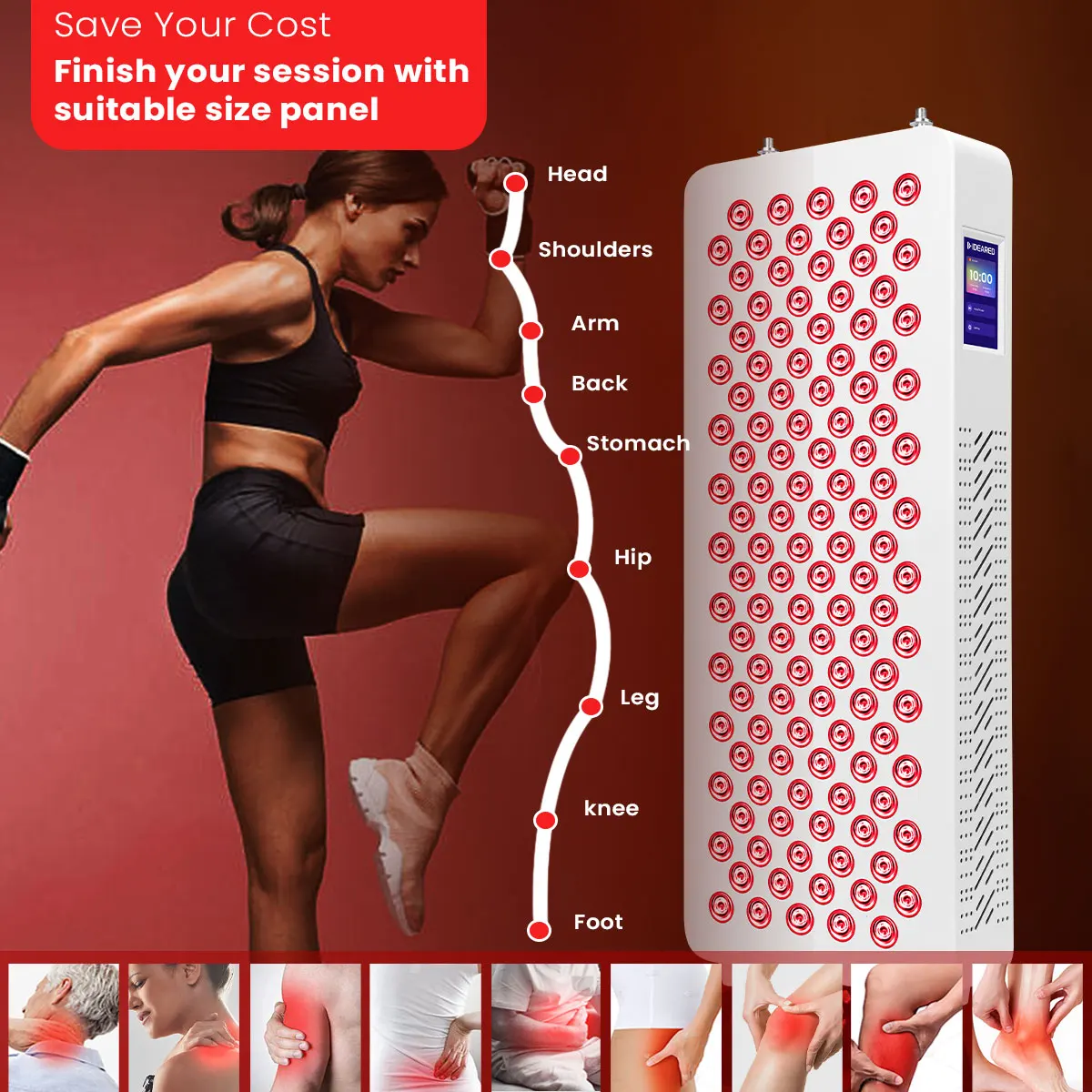 Touch Screen RL120 Led Red Light Therapy Lamp 660 850 Far Infrared Red Light Therapy Device Red Light Therapy Panel
Touch Screen RL120 Led Red Light Therapy Lamp 660 850 Far Infrared Red Light Therapy Device Red Light Therapy Panel