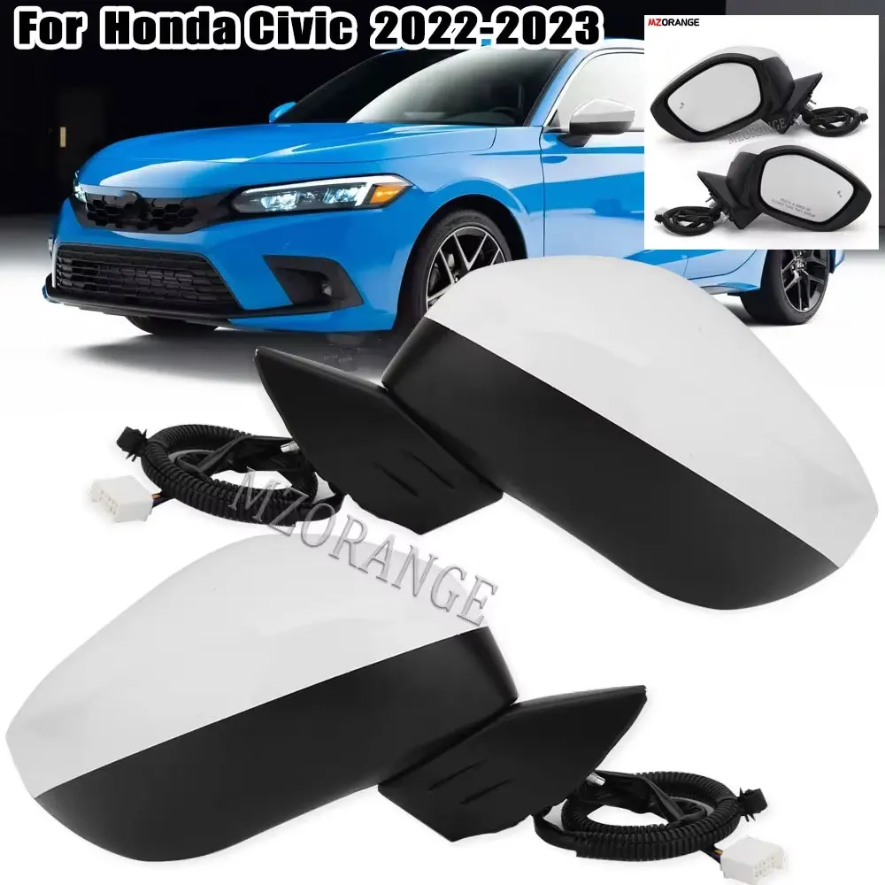 7pins Side Mirror Assembly For Honda Civic 2022 2023 USA Blind Spot Heated Mirrors Lens Cover Cap Power Glass Car accessories
7pins Side Mirror Assembly For Honda Civic 2022 2023 USA Blind Spot Heated Mirrors Lens Cover Cap Power Glass Car accessories