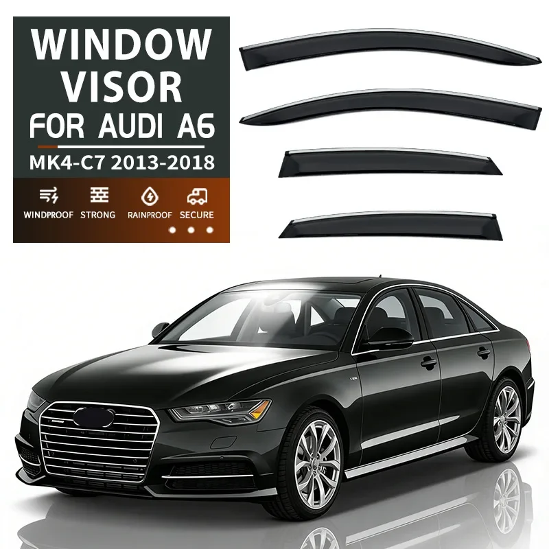 For AUDI A6 SEDAN MK4 C7 2013-2018 SWB Window Visor Vent Ventvisor Wind Deflectors Visors Guard Shades Visor Doo Body Kit
For AUDI A6 SEDAN MK4 C7 2013-2018 SWB Window Visor Vent Ventvisor Wind Deflectors Visors Guard Shades Visor Doo Body Kit