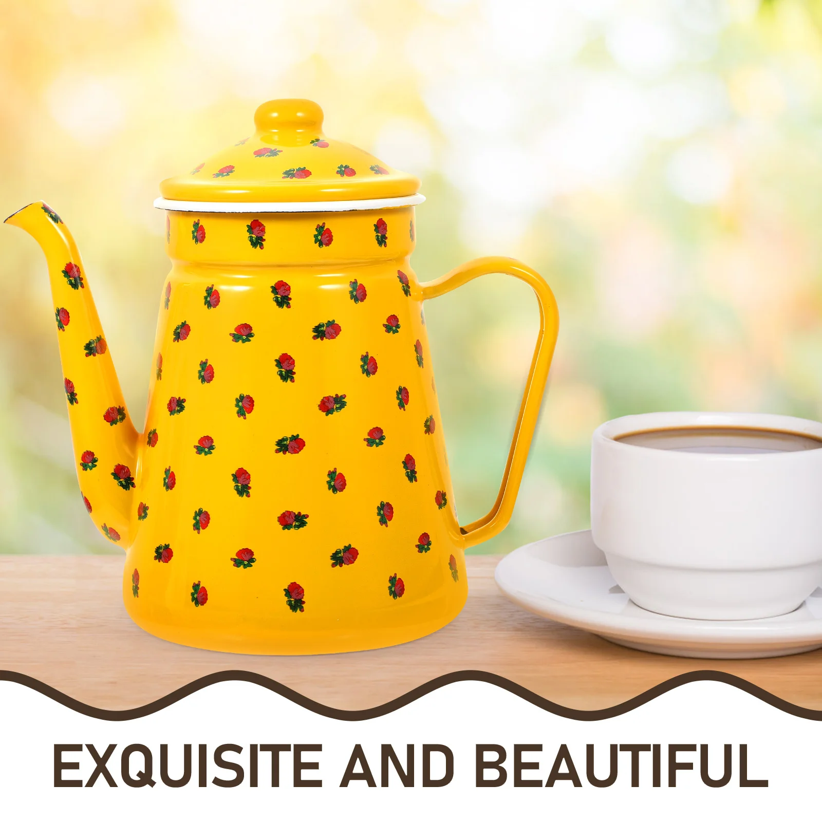 Coffee Pot Retro Large Teakettle Portable Kitchen Water Pot For Home Office Camping Boiling Milk Smooth Spout Easy Clean
Coffee Pot Retro Large Teakettle Portable Kitchen Water Pot For Home Office Camping Boiling Milk Smooth Spout Easy Clean