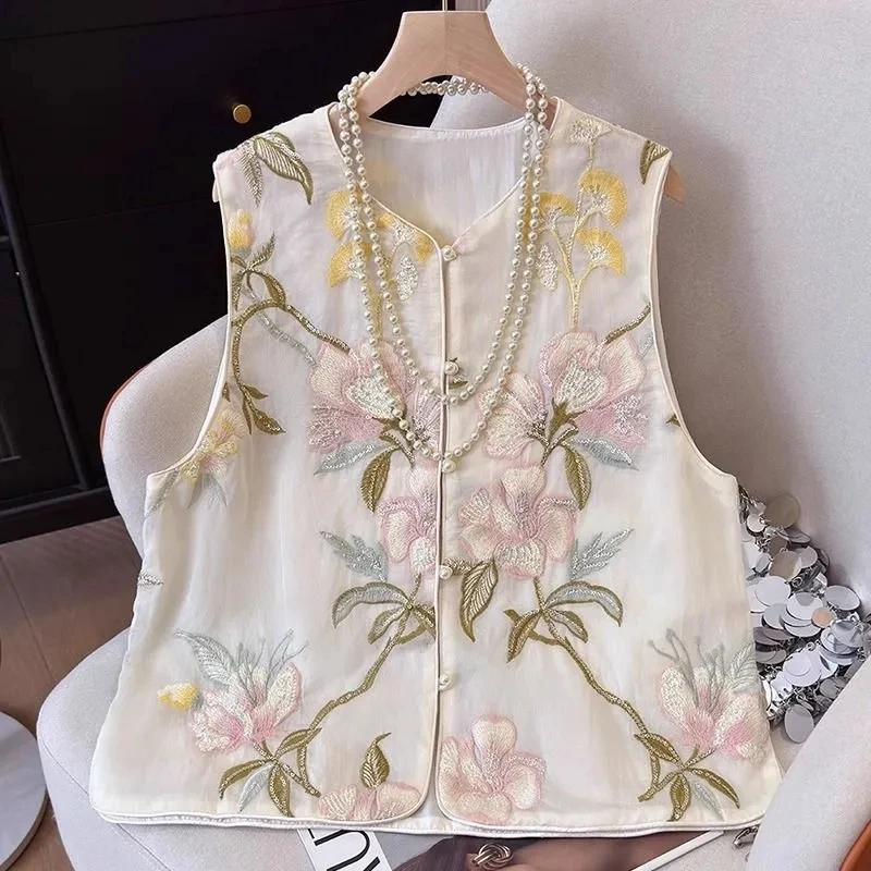 New Vest High-end Temperament Stand Collar Chinese Fashion Printed Vest Jacket Women Retro Sleeveless Tang Suit Sleeveless Vest
New Vest High-end Temperament Stand Collar Chinese Fashion Printed Vest Jacket Women Retro Sleeveless Tang Suit Sleeveless Vest