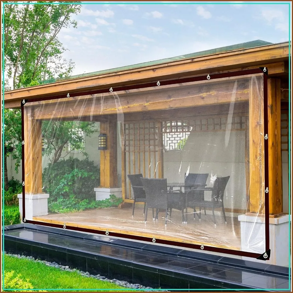 Clear Tarp Waterproof 4x6 FT - Heavy Duty Plastic Cover for Patio, Plants, Chicken Coop, Winter Protection
Clear Tarp Waterproof 4x6 FT - Heavy Duty Plastic Cover for Patio, Plants, Chicken Coop, Winter Protection