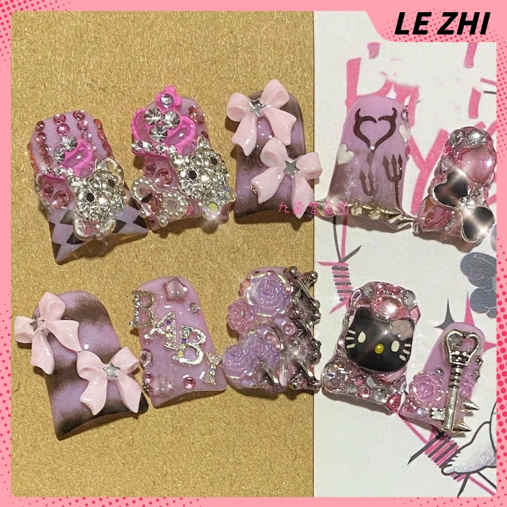 Spice Girl Y2K Duck Web Fake Nails Hawaiian Black Bark Hello Kitty Handmade 3D Luxury Rose Bow Diamond Artifical Nail Tips Art
Spice Girl Y2K Duck Web Fake Nails Hawaiian Black Bark Hello Kitty Handmade 3D Luxury Rose Bow Diamond Artifical Nail Tips Art
