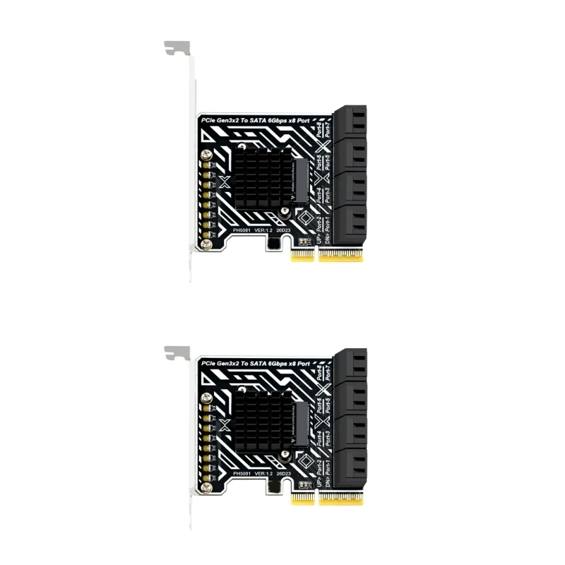 U55B PCIE Gen3X2 to SATA3 6Gbps Expansion Card 8 SATA3.0 Port, to 240TB Capacity
U55B PCIE Gen3X2 to SATA3 6Gbps Expansion Card 8 SATA3.0 Port, to 240TB Capacity