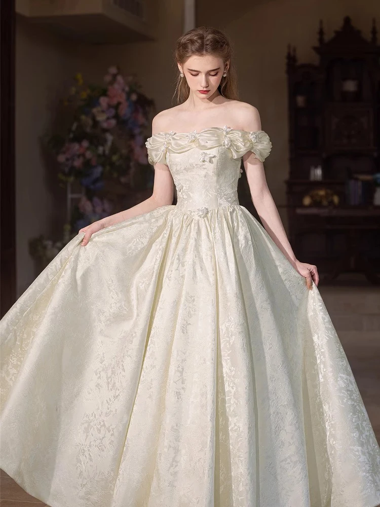 Ele One-oulder Satin Wedding Dr with Print for Bride Cus-Made Ceremony Dr Skirt for Banquet Slimming High-End ...
Ele One-oulder Satin Wedding Dr with Print for Bride Cus-Made Ceremony Dr Skirt for Banquet Slimming High-End ...