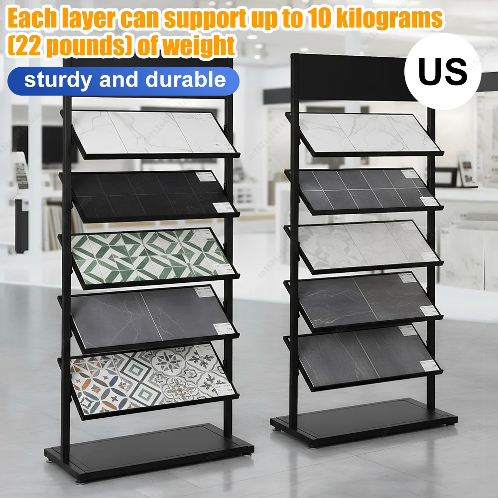 2PCS 5-Tiers Display Holder For Building Material Swatch Sample Floor-Standing Literature Rack for Trade Show Vendor Craft Event
2PCS 5-Tiers Display Holder For Building Material Swatch Sample Floor-Standing Literature Rack for Trade Show Vendor Craft Event