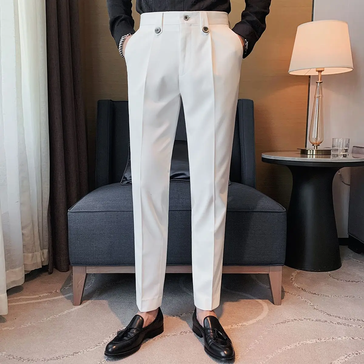 2023 Brand Spring Suit Pants Men Button Fly Business Fashion Straight Classic Solid Color Autumn Casual Trouser Male P159
2023 Brand Spring Suit Pants Men Button Fly Business Fashion Straight Classic Solid Color Autumn Casual Trouser Male P159