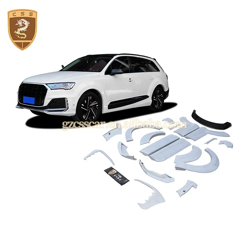 For Audi Q7 SQ7 Wide Body Kit ABT Style Fiberglass Front Canards Side Vent Side Skirt Wheel Eyebrow Rear Wing Bodykit
For Audi Q7 SQ7 Wide Body Kit ABT Style Fiberglass Front Canards Side Vent Side Skirt Wheel Eyebrow Rear Wing Bodykit