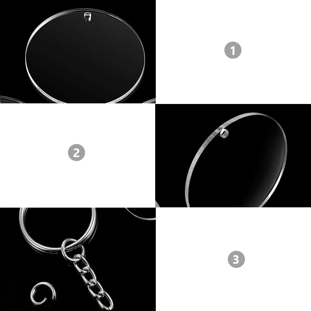 36pcs Acrylic Transparent Circle Discs Set Key Chains Acrylic Keychain Blanks Keychain for DIY (Transparent)
36pcs Acrylic Transparent Circle Discs Set Key Chains Acrylic Keychain Blanks Keychain for DIY (Transparent)
