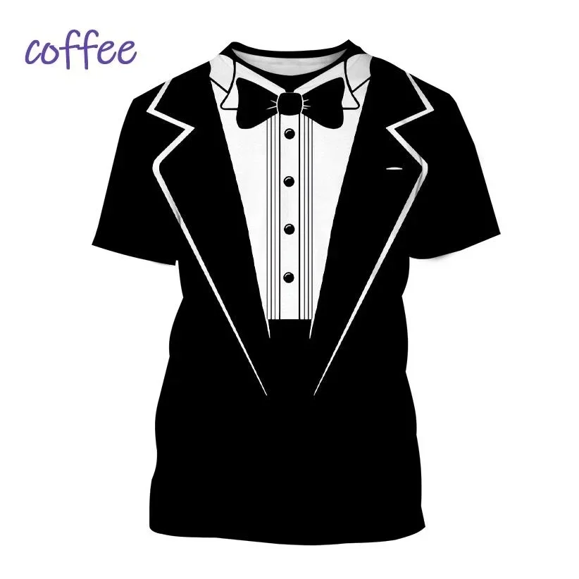 2025 New Men's Tuxedo Tie Uniform 3D Printed Bow Suit T-shirt Casual Short Sleeve Street Unisex Funny Cosplay Tees Kids Y2k Tops
2025 New Men's Tuxedo Tie Uniform 3D Printed Bow Suit T-shirt Casual Short Sleeve Street Unisex Funny Cosplay Tees Kids Y2k Tops