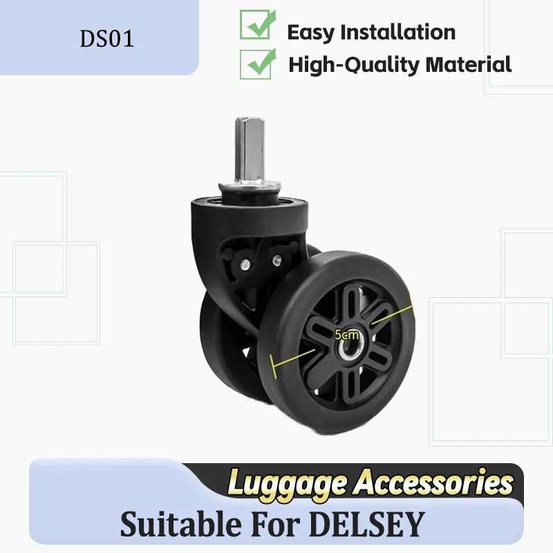 For DELSEY Durable Luggage Replacement Wheels 360° Swivel TPU Mute Shockproof Suitcase Repair Accessories
For DELSEY Durable Luggage Replacement Wheels 360° Swivel TPU Mute Shockproof Suitcase Repair Accessories