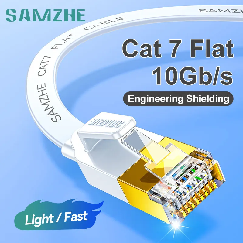 SAMZHE RJ45 Cat 7 Патч-кабель Ethernet 10 Гбит/с Высокоскоростной 600 МГц STP RJ45 LAN-кабель Патч-корд Ethernet для маршрутизатора ноутбука
SAMZHE RJ45 Cat 7 Патч-кабель Ethernet 10 Гбит/с Высокоскоростной 600 МГц STP RJ45 LAN-кабель Патч-корд Ethernet для маршрутизатора ноутбука