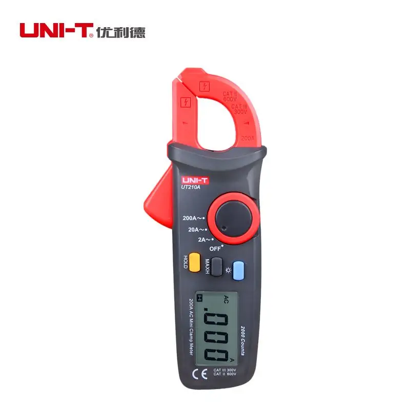 UNI-T Mini Digital Clamp Meter Manual Range Backlight Portable AC Current Small Current Tester UT210A
UNI-T Mini Digital Clamp Meter Manual Range Backlight Portable AC Current Small Current Tester UT210A