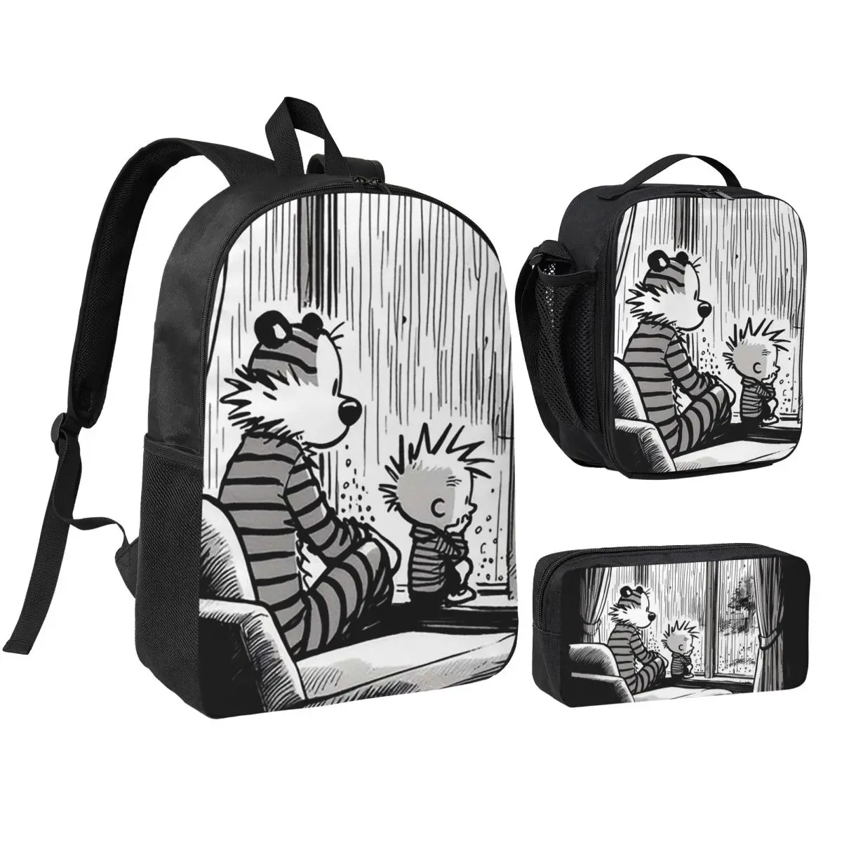 Calvin And Hobbs Dance Classic Backpack Student BookBag School Bag Shoulder Bags 3ps Insulated Lunch Bag Pencil Case
Calvin And Hobbs Dance Classic Backpack Student BookBag School Bag Shoulder Bags 3ps Insulated Lunch Bag Pencil Case