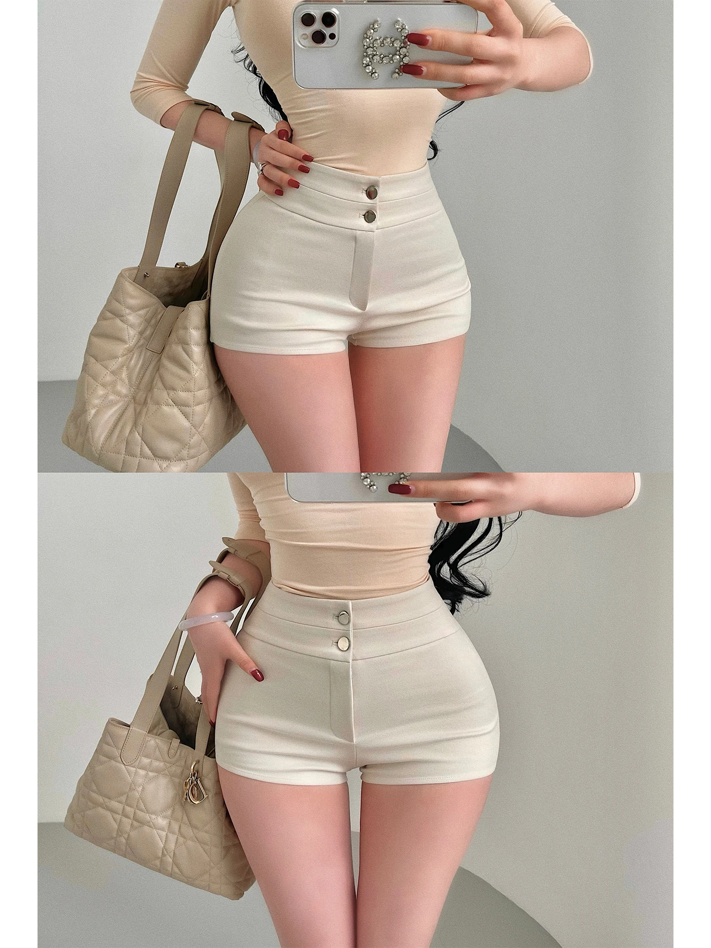 Sexy High Waist Shorts Women's Tight Fit Pants Long Leg Lengthening Butt Lifting Versatile Short Hot Pants Korean Manga Style
Sexy High Waist Shorts Women's Tight Fit Pants Long Leg Lengthening Butt Lifting Versatile Short Hot Pants Korean Manga Style