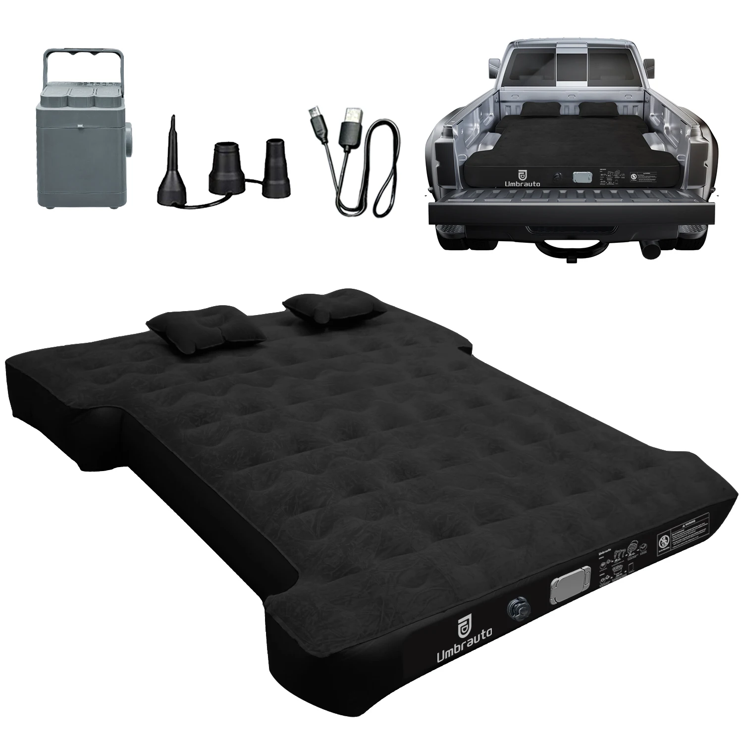 Umbrauto Built-in Pump Pickup Air Mattress for 5.5-5.8ft Short Truck Beds, Inflatable Full-Size Truck Airbed for Outdoor Camping
Umbrauto Built-in Pump Pickup Air Mattress for 5.5-5.8ft Short Truck Beds, Inflatable Full-Size Truck Airbed for Outdoor Camping