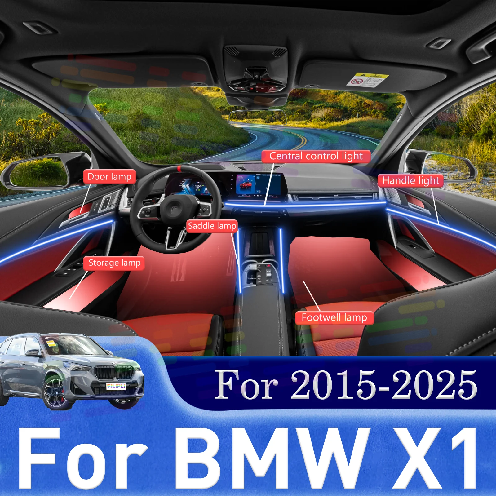 Для BMW X1 E84 F48 U11 Spice Up Вечерние шоссейные вождения со скрытыми светодиодными полосами для интерьера автомобиля в упаковке
Для BMW X1 E84 F48 U11 Spice Up Вечерние шоссейные вождения со скрытыми светодиодными полосами для интерьера автомобиля в упаковке