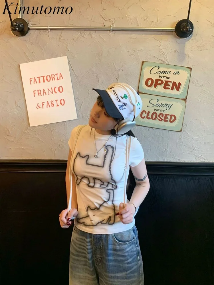 Kimutomo Y2k T Shirts Women Hollow Out Cartoon Cat Sweet Short Sleeve Slim O Neck Summer Fashion Harajuku Crop Tops Casual
Kimutomo Y2k T Shirts Women Hollow Out Cartoon Cat Sweet Short Sleeve Slim O Neck Summer Fashion Harajuku Crop Tops Casual