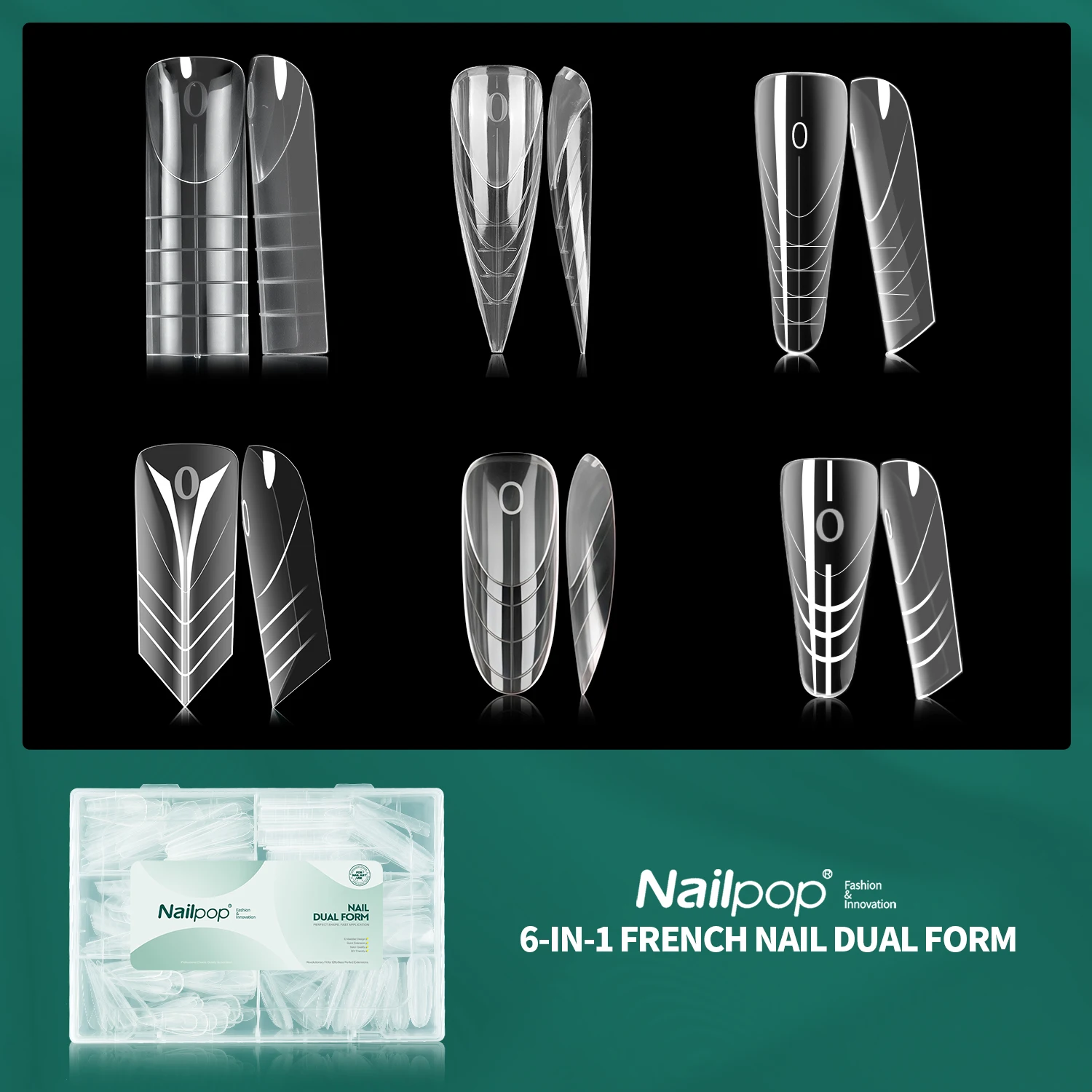 Nailpop 360 шт., двойные формы для французских ногтей, 6 разных стилей, формы для наращивания ногтей, высококачественные гелевые акриловые формы для дизайна ногтей
Nailpop 360 шт., двойные формы для французских ногтей, 6 разных стилей, формы для наращивания ногтей, высококачественные гелевые акриловые формы для дизайна ногтей