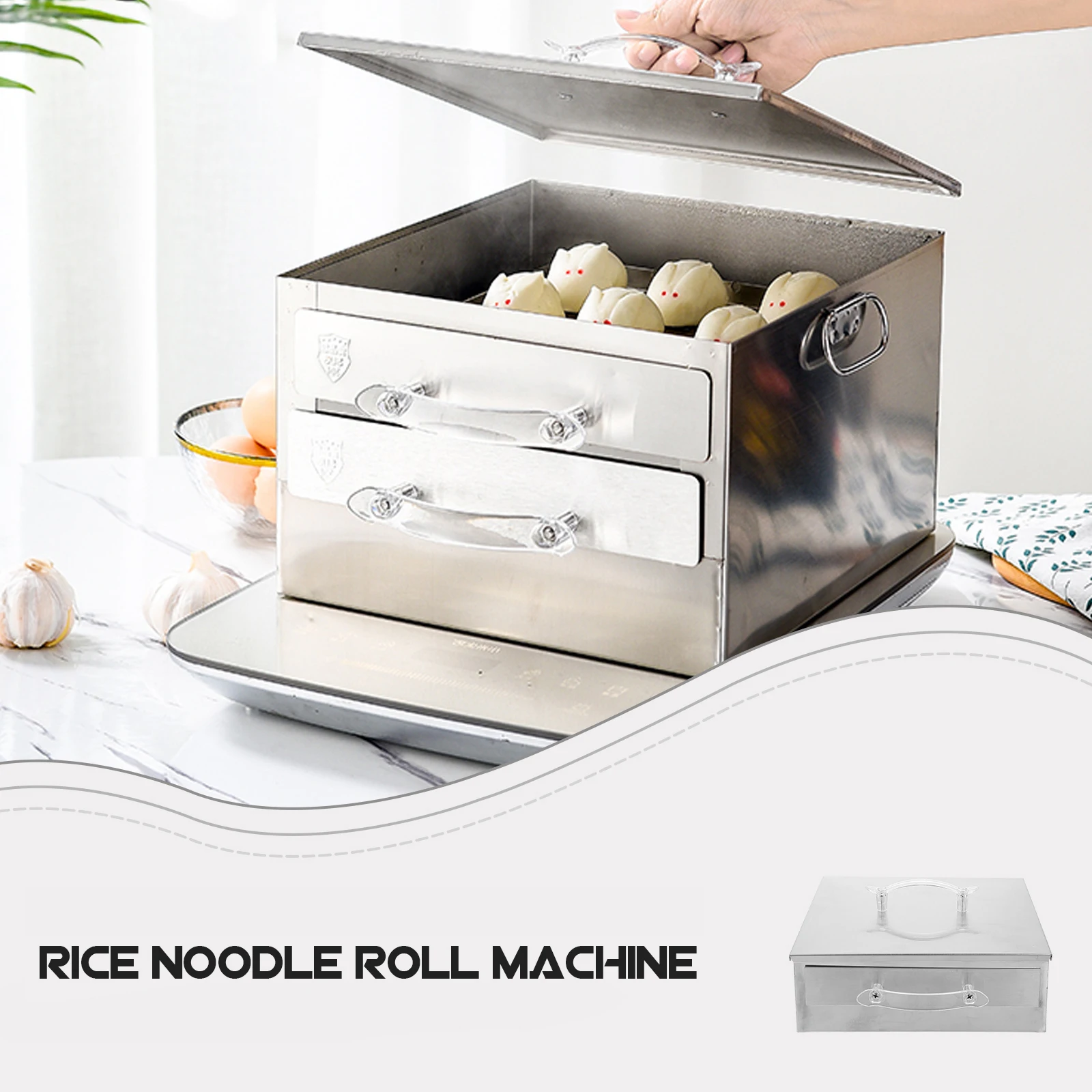 1pc Rice Roll Steamer Single Layer Stainless Steel Kitchen Supply 304 Small Steamer Machine for Home Use Steam Drawer Tool
1pc Rice Roll Steamer Single Layer Stainless Steel Kitchen Supply 304 Small Steamer Machine for Home Use Steam Drawer Tool