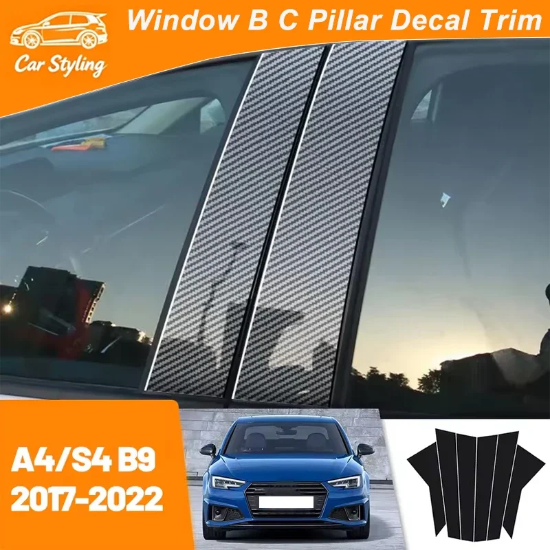 For Audi A4 B9 S4 2017-2022 2018 2019 2020 2021 Carbon Fiber Window Door Column Deal B C Pillar Post Cover Trim Sticker
For Audi A4 B9 S4 2017-2022 2018 2019 2020 2021 Carbon Fiber Window Door Column Deal B C Pillar Post Cover Trim Sticker