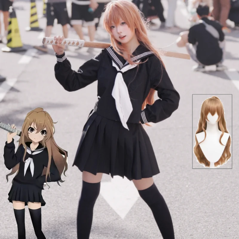 Toradora Taiga Aisaka Cosplay Costume Japanese Sailor JK Uniform With Pleated Skirt Ribbon For Women Cosplay Party
Toradora Taiga Aisaka Cosplay Costume Japanese Sailor JK Uniform With Pleated Skirt Ribbon For Women Cosplay Party