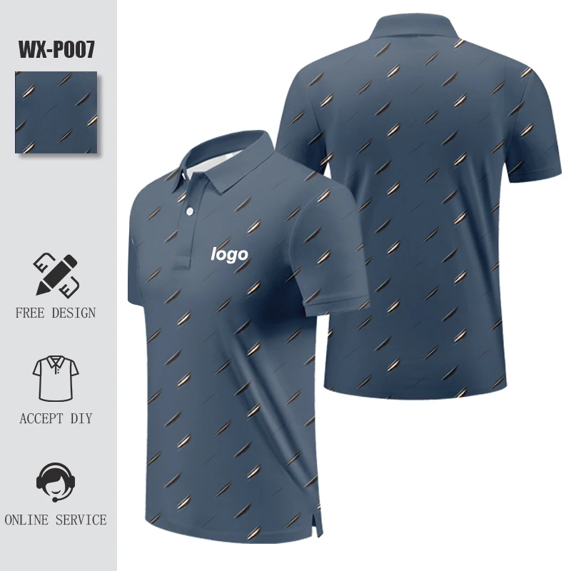 Sublimation Logo Print Custom Breathable Men's Polo Shirt Adults Quick Dry Business Lapel Shirts Casual Golf Polo Shirt WX-P007
Sublimation Logo Print Custom Breathable Men's Polo Shirt Adults Quick Dry Business Lapel Shirts Casual Golf Polo Shirt WX-P007