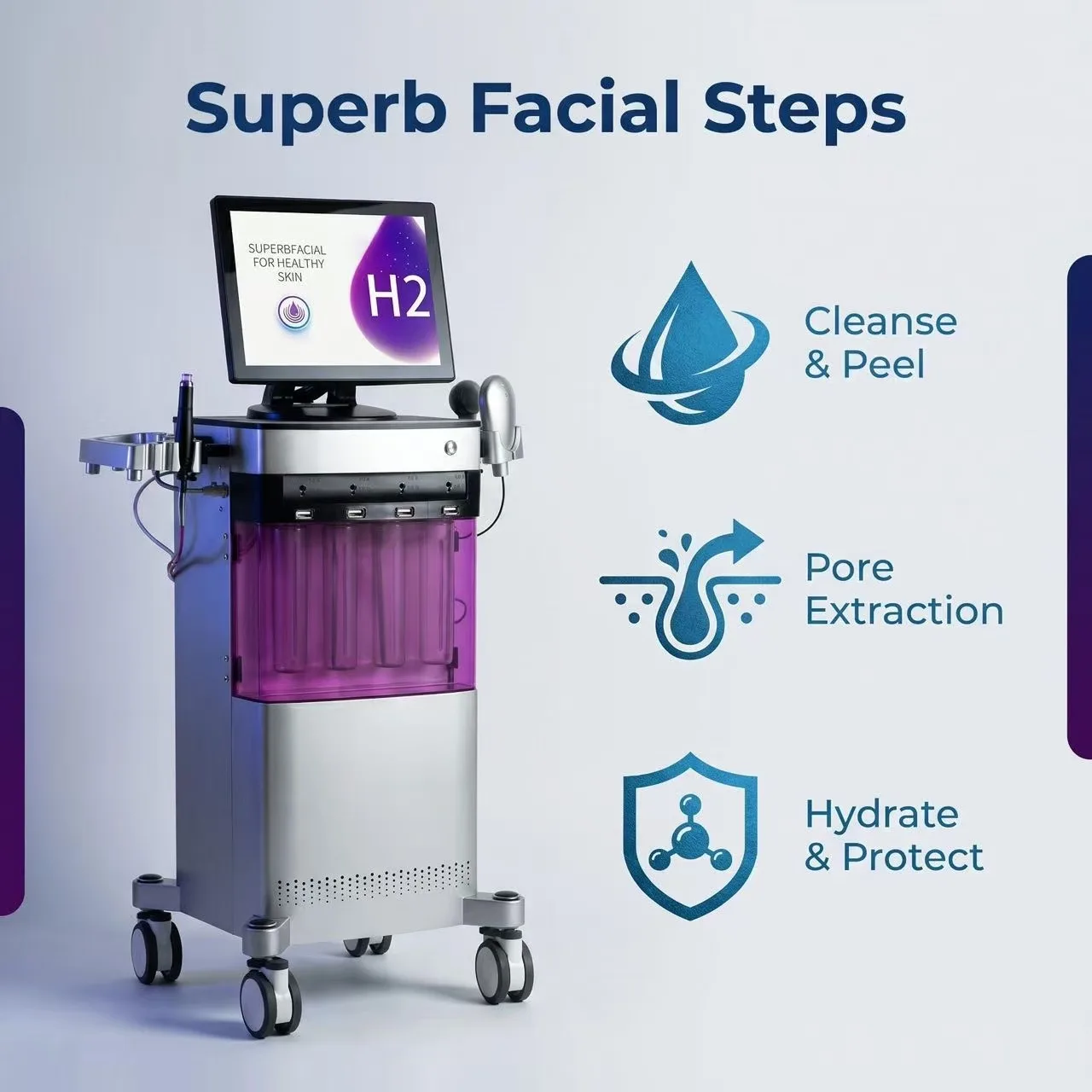 New Hydra Oxygen Facial Multifunction Skin Care Machine: Facial Cleaning, Rejuvenation, Blackhead Removal & Face Lifting
New Hydra Oxygen Facial Multifunction Skin Care Machine: Facial Cleaning, Rejuvenation, Blackhead Removal & Face Lifting