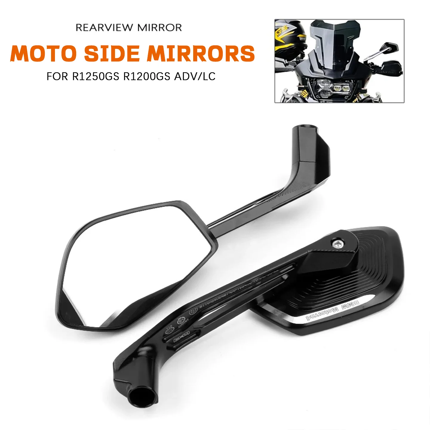 Motorcycle Accessories cnc Rear view For R1250GS R1200GS Mirrors Moto Side Mirrors R 1250GS Adventure 1200GS View Mirror
Motorcycle Accessories cnc Rear view For R1250GS R1200GS Mirrors Moto Side Mirrors R 1250GS Adventure 1200GS View Mirror