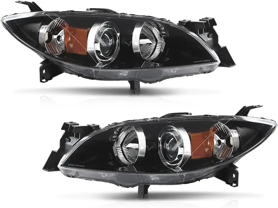 Projector Headlights Assembly Halogen Compatible with Mazda 3 4-Door Sedan 2004-2009, Not Fit Factory HID Models/Not Fit Hatchba
Projector Headlights Assembly Halogen Compatible with Mazda 3 4-Door Sedan 2004-2009, Not Fit Factory HID Models/Not Fit Hatchba