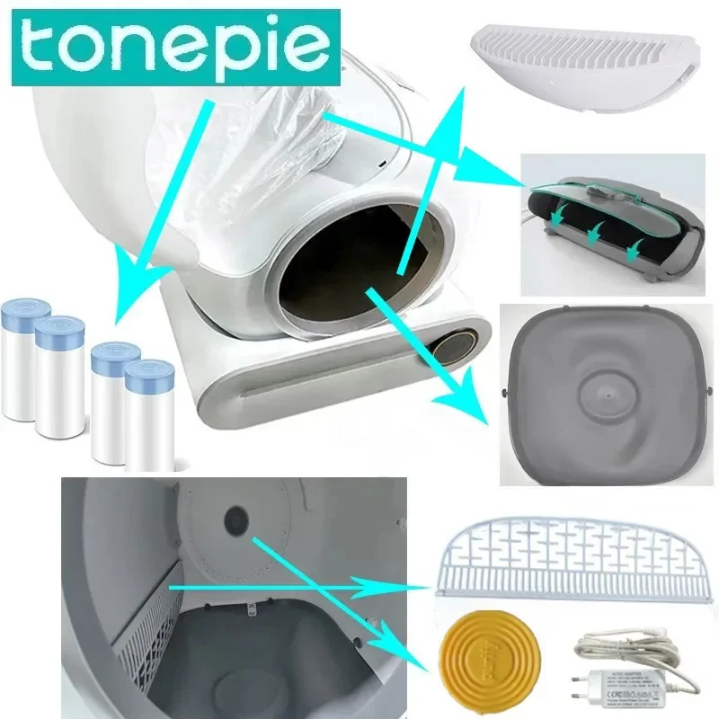 TONEPIE Automatic Cat Litter Accessories Box Cat Litter Pad Bin Door Bottom Capsule Screen Filter Mesh Power Line Toilet Bag
TONEPIE Automatic Cat Litter Accessories Box Cat Litter Pad Bin Door Bottom Capsule Screen Filter Mesh Power Line Toilet Bag