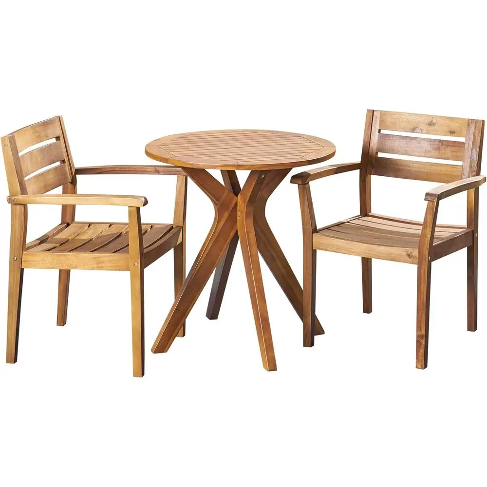 Addison Outdoor 3 Piece Acacia Wood Bistro Set, Teak inish
Addison Outdoor 3 Piece Acacia Wood Bistro Set, Teak inish