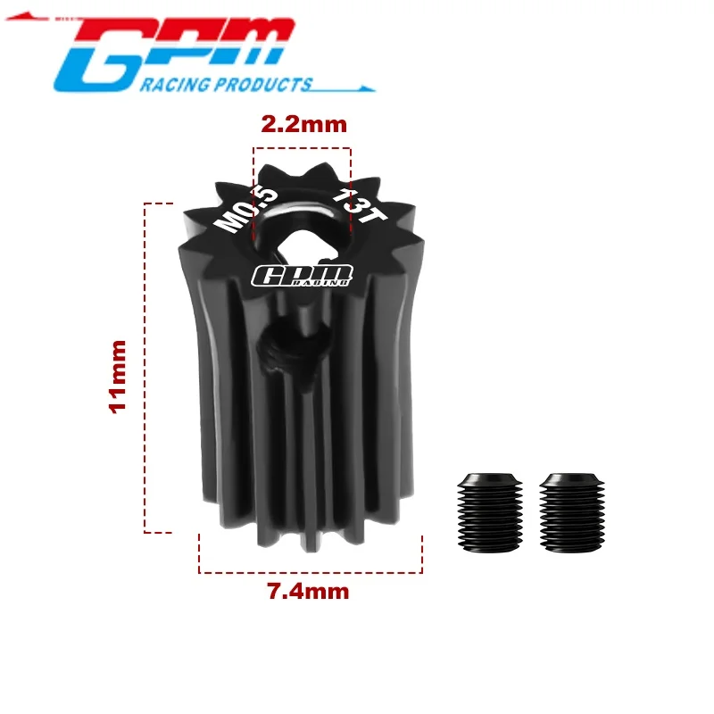 GPM MG213T/0.5M-MG223T/0.5M 40Cr STEEL MOTOR GEAR 13T-23T(MODULE:0.5MM,MOTOR TOOTH DIAMETER:2.2MM) RC Upgrade
GPM MG213T/0.5M-MG223T/0.5M 40Cr STEEL MOTOR GEAR 13T-23T(MODULE:0.5MM,MOTOR TOOTH DIAMETER:2.2MM) RC Upgrade