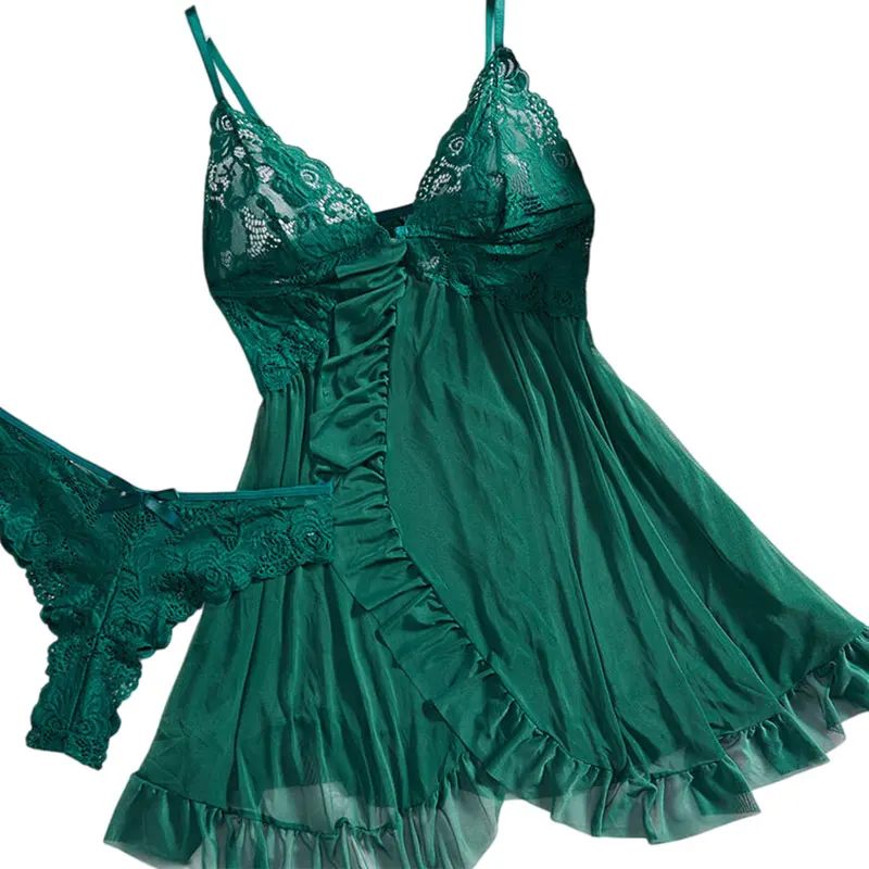 Sexy Sleepwear For Sleeping Night Dress Women Lingеrie Sets Deep V Slip Nightgowns And Panties Lace Ruffle Trim Underwear Pajama
Sexy Sleepwear For Sleeping Night Dress Women Lingеrie Sets Deep V Slip Nightgowns And Panties Lace Ruffle Trim Underwear Pajama