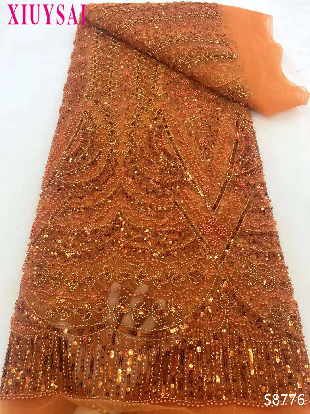 Green African Sequins Beaded Lace Fabrics 2024 High Quality Embroidery French Nigerian Lace Fabric For Wedding Sewing Material
Green African Sequins Beaded Lace Fabrics 2024 High Quality Embroidery French Nigerian Lace Fabric For Wedding Sewing Material